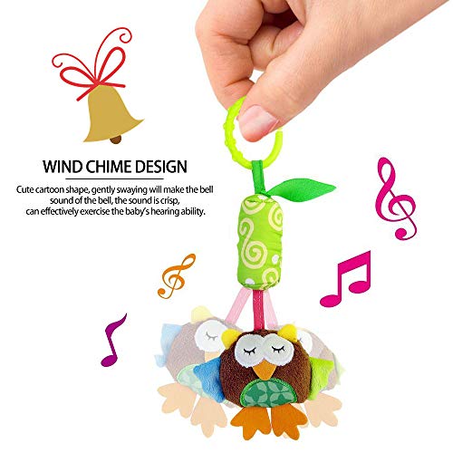 image for ABS COCO Toy 4 Piece Set Rattle cat seat Hanging Bell for Newborn Chil