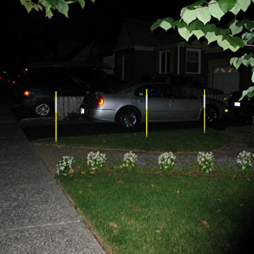 FiberMarker Solid 72 Inch Reflective Driveway Markers Driveway Poles for Easy Visibility at Night Yellow 20 Pack 5/16 Inch Dia - Thumbnail 3
