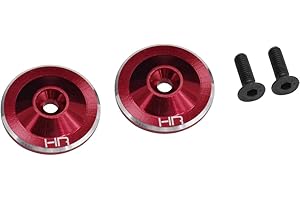 Hot Racing AON40U02 Red Large Wing Buttons Aluminum (2)