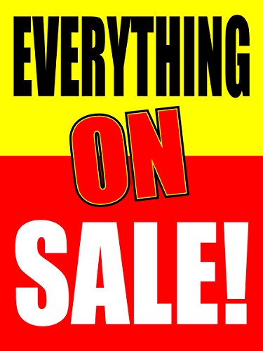 Everything On Sale 18"x24" Business Store Retail Signs (Single Sign) - Thumbnail 2