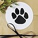 Cookie Favor Treat Bag Set with Dog Paw Print Sticker and Satin Ribbon. Set of 25 Ready-to-Use, 8x6x1 Eco-Friendly Paper Party Gift Bags, Stickers and Ribbon. Brown, Black, White.
