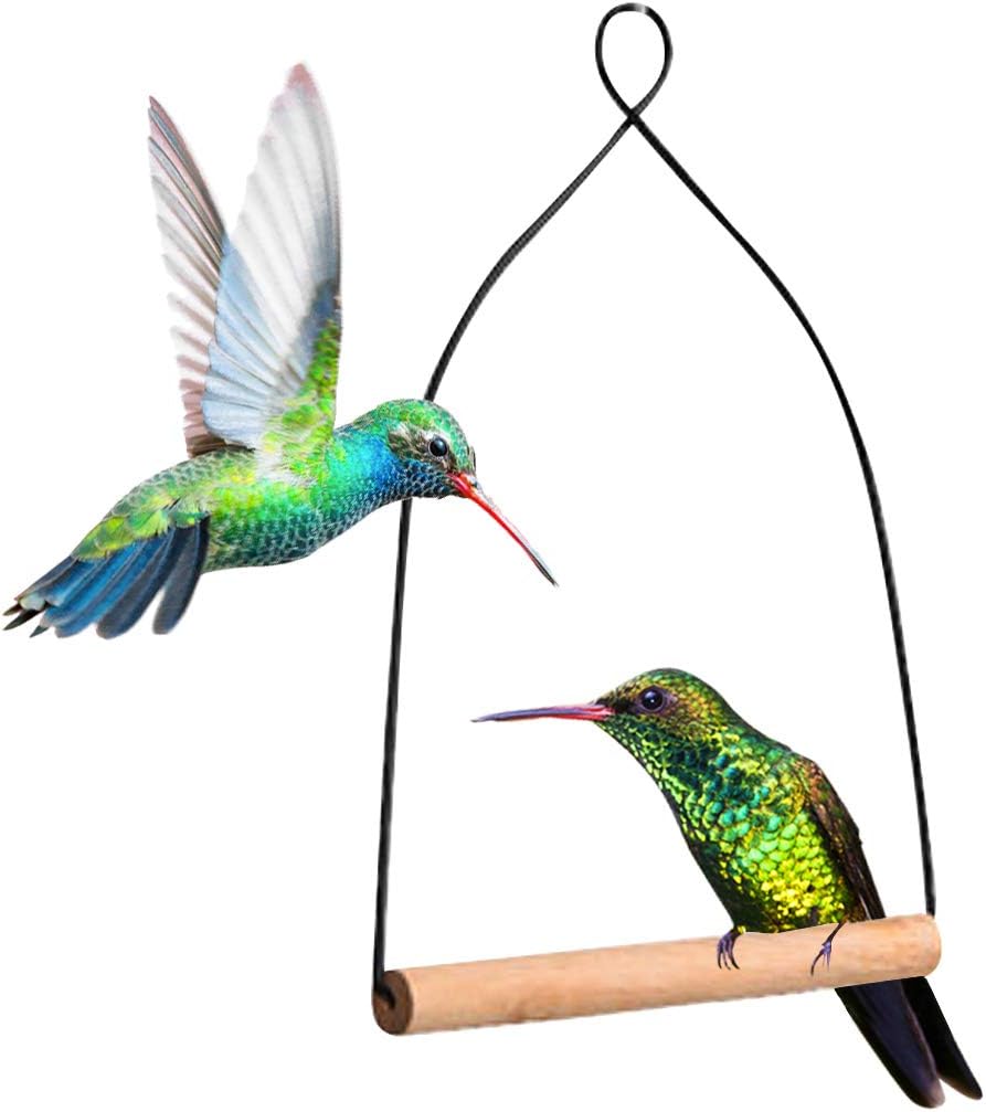 Meric Hummingbird Swing, 5” x 8” x 0.4”, Stainless Steel