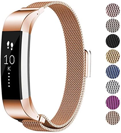 AmzAokay Replacement Accessories Bands for Fitbit Alta/Alta HR and Fitbit Ace,Milanese Loop Adjustable Stainless Steel Wristbands with Magnetic fitbit ace bands for Fitbit Fitness Ace Activty Tracker