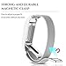 ANCOOL Compatible Fibit Flex Bands Stainless Steel Magnetic Closure Milanese Sports Wristband Compatible Fitbit Flex Tracker(NOT Compatible FELX 2) - Small Silver