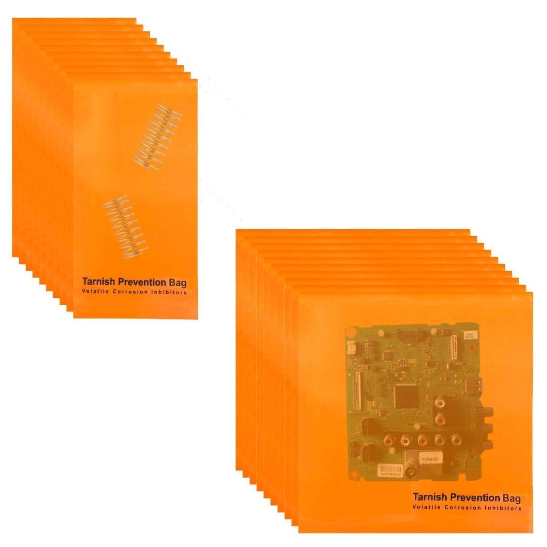 A-ONE Corrosion Prevention Packaging Bags with Vapor Corrosion Inhibitor, VCI Bags for Metal Protection, 3.2" X 6" (10 PCS), 6" X 6" (10 PCS)