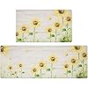 SHACOS Sunflower Kitchen Rugs Mats Set of 2 Pieces Anti Fatigue Mat Foam Runner Cushioned Waterproof Kitchen Floor…