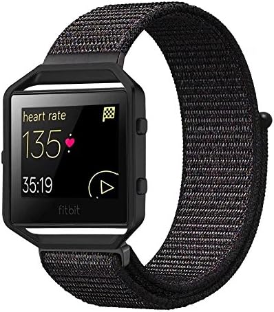 Newest Fitbit Blaze Band &amp; Metal Frame, Viodo Nylon Sport Loop &amp; Hook and Loop Adjustable Fastener Wrist Strap Housing for Fitbit Blaze Smart Fitness Watch, Imagination is a gift,Shop holiday gifts