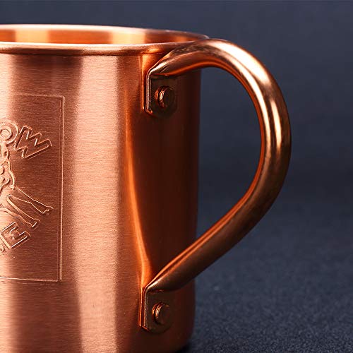 TBYGG Kupferbecher Moscow Mule,Edelstahl Martini-Cocktailglas Keine Beschichtung,gehämmerten Kupfer,ideal für alle… – Bild 5