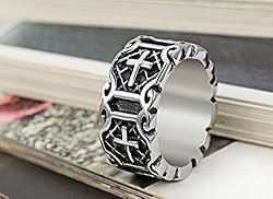 Flongo Men's Classic Stainless Steel Silver Black