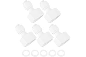 uxcell 5Pcs Straight 1/2 Inch NPT Female to 1/4 Inch Tube OD Quick Tube Connector Push to Connect Tube Fittings Hose Connecto
