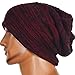 FORBUSITE Slouch Beanie Hats for Men Winter Summer Oversized Baggy Skull Cap (Claret/Black)