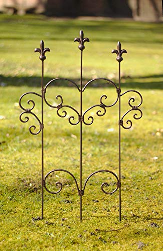 Manufaktur Lichtbogen Rankhilfe Lilie 72 x 42,5 cm Rankgitter aus Metall im Landhausstil – Bild 3