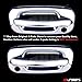 A-PADS Compatible with(Just Overlay Stick on, NOT for SNAP in Replacement) 2 Chrome Door Handle Covers for 2000 01 02 03 04 05 06 Chevy Tahoe/Silverado/Suburban/GMC Sierra/Yukon- W/P Key