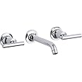 KOHLER Purist 8 in. 2-Handle Low-Arc Wall Mount Water-Saving Bathroom