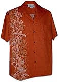 Hawaiian Aloha Shirt Ocean Life Panel Pacific Legend Apparel Orange