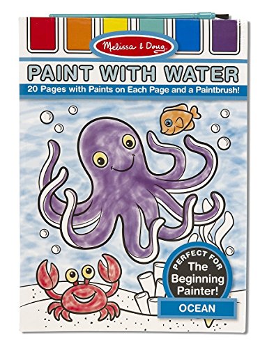 Melissa & Doug Paint With Water Activity Book - Ocean (20 Pages)