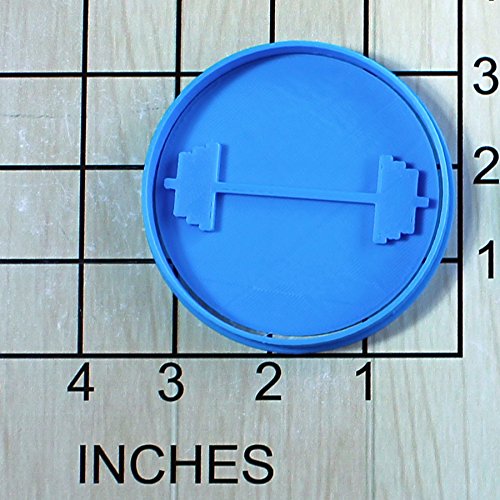 Barbell Weight Fondant Cookie Cutter AND Stamp #1551