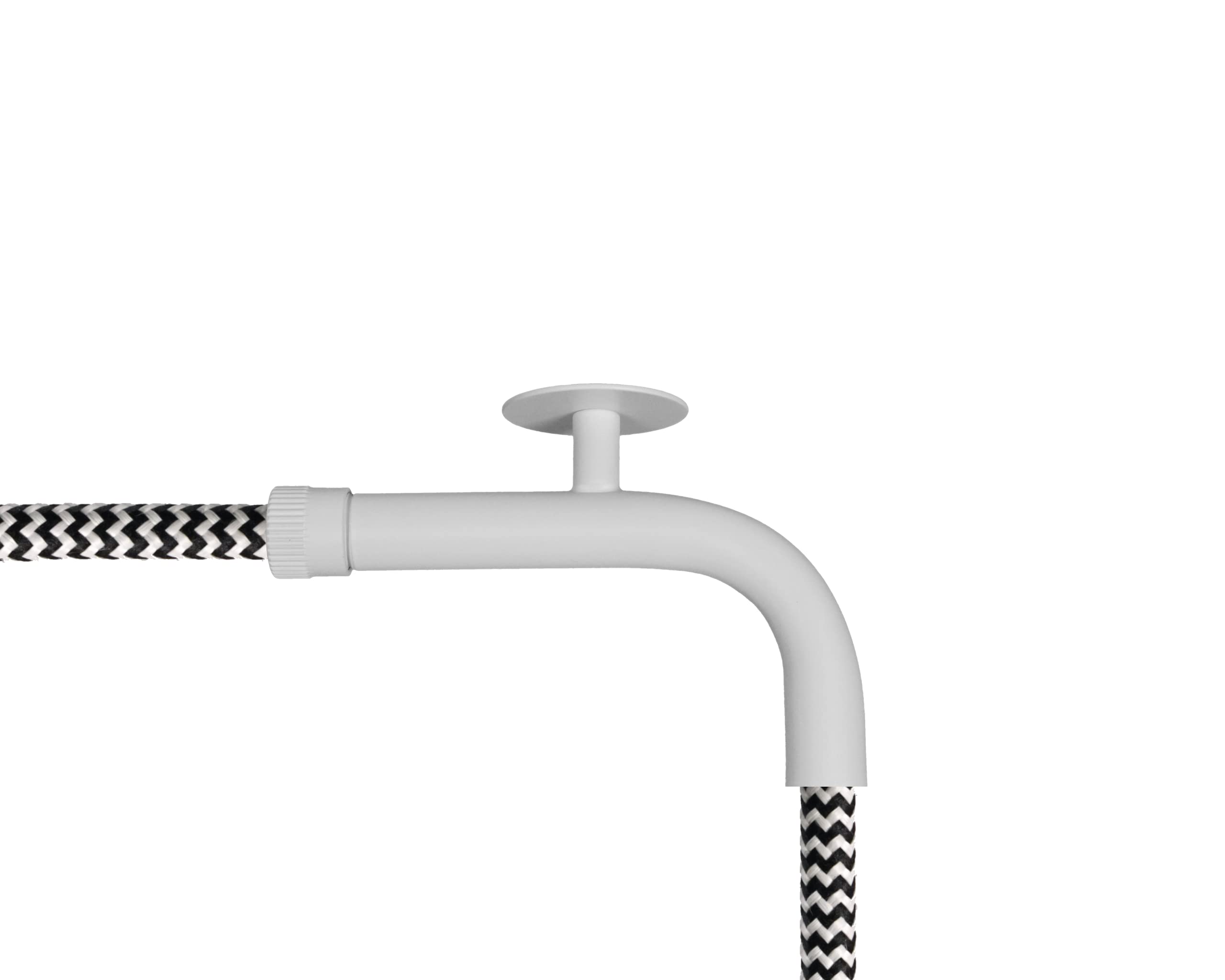 Design Cable Holder White Metal | Tight Cable - No Monkey Swing Lamp | Surface-Mounted Cable Guide for Lamp Cable for Ceiling Mounting | Spacer Hanger for Lamps | Suitable for Textile Cables 3 Core