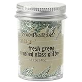 Stampendous Crushed Glitter Glass, Fresh Green Color