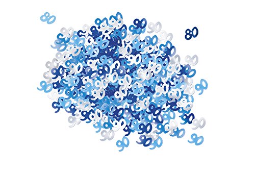 Blue & Silver Sparkle Happy 90th Birthday Confetti Foil Sprinkles