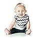 Bumkins Printed Waterproof Bandana Bib 2 Pack, Gray Chevron (0-9 Months)