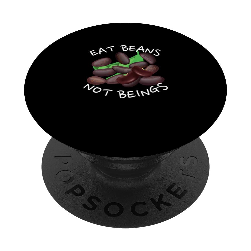 Veganuary Eat Beans Not Beings, World vegan Month Vegetarian PopSockets Swappable PopGrip