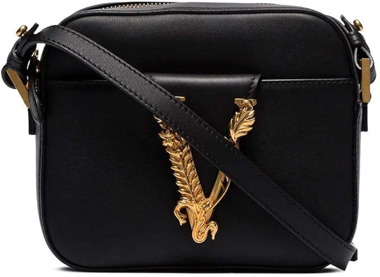 versace leather shoulder bag