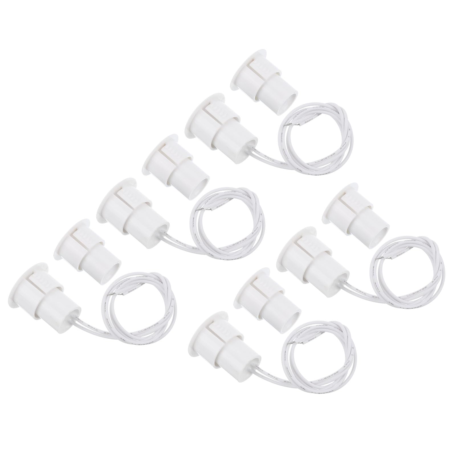 PATIKIL Magnetic Reed Switch, 5 Pack NC Recessed Door Sensor Window Contact Switch for Alarm System, White