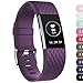 iGK Replacement Bands Compatible For Fitbit Charge 2 Bands, Adjustable Replacement Bands with Metal Clasp Compatible For Fitbit Charge 2 Wristbands Special Edition Plum Small