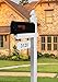 The Loudon Mailbox with Post Included - Black Metal Mailbox with White Vinyl Post Combo Complete System - Blank Address Plate Included - Numbers Sold Separately