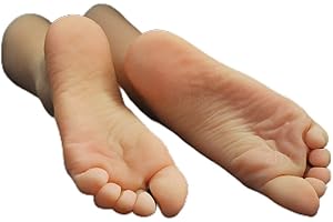 ZHY 1 Pair Silicone Lifesize Female Mannequin Foot Display Jewerly Sandal Shoe Sock Display Art Sketch with Nail