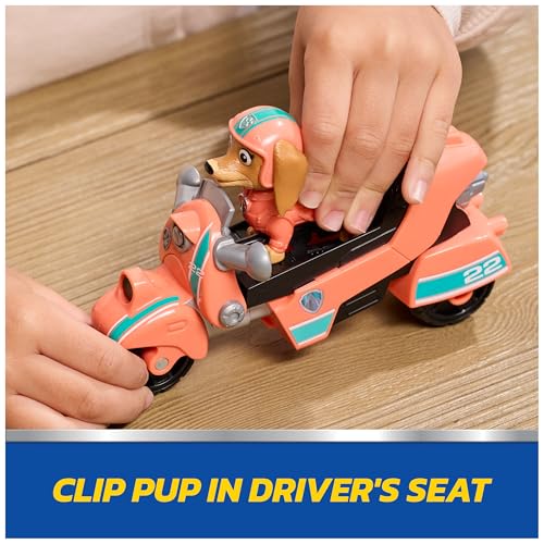 PAW PATROL - Motocicleta de resgate da Liberty com boneco (veículo base), detalhes autênticos, motocicleta de brinquedo para crianças a partir de 3 anos