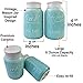 Vintage Style, Ceramic Salt and Pepper Shakers (Large 8 oz), Mason Jar Inspired - Set of 2 | Modern Farmhouse | Retro, Decorative, Durable and Functional by My Fancy Farmhouse (4 3/4 Inch Blue)