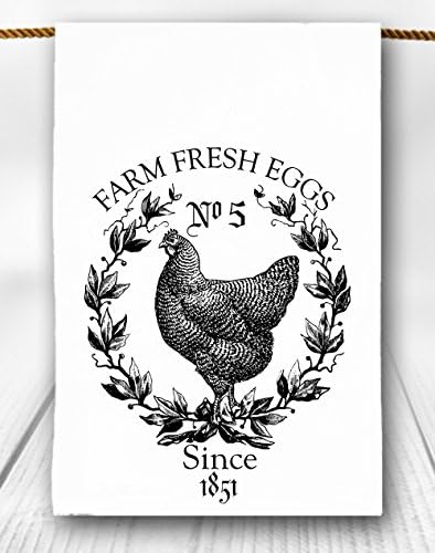Farm Fresh Eggs Tea Towel
