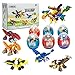 6 Pack Dinosaur Toy| Mini Building Blocks Dino STEM Toys|2 in 1 Surprise Egg with 52Pcs Building Bricks Toys. Party Favor for Kids, Goodie Bags, Birthday, Carnival Prize, Easter, BOYS, Girls, Toddlers
