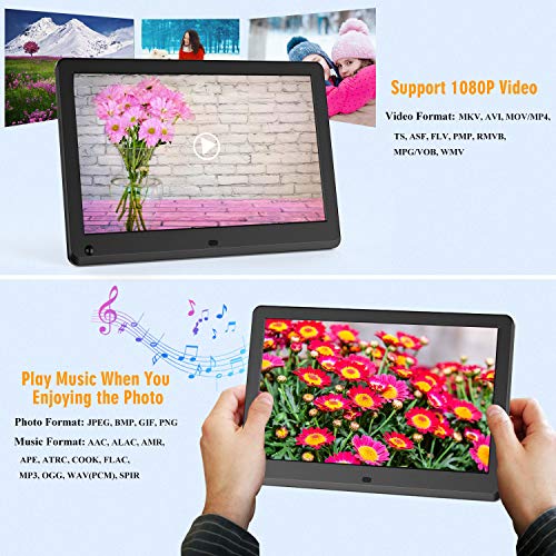 Kenuo 12 inch Digital Picture Frame, 1920x1080 IPS Screen Digital Photo Frame with 32G SD Card