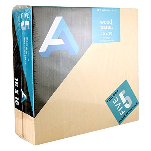 Art Alternatives Wood Panel Super Value 10x10 Pack of 5