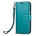 Moto G4 Play Case, J&D [Wallet Stand] [Slim Fit] Heavy Duty Protective Shock Resistant Wallet Case for Moto G4 Play - Aqua