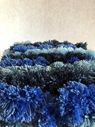 Rugs-Pom Pom Blue Rectangular Area Rug
