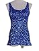PrettyGuide Women's Shimmer Glam Sequin Embellished Sparkle Tank Top Vest Tops
