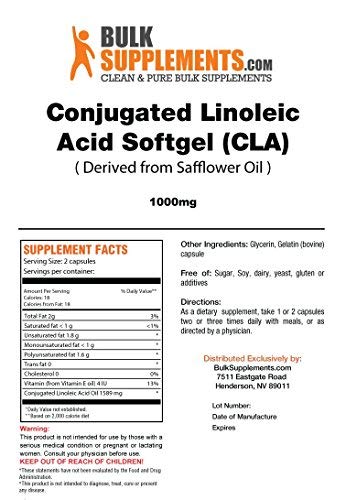 1 BulkSupplements+Softgels+1000mg+Conjugated+Linoleic