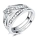 Princess Cut Wedding Engagement Ring, 925 Sterling Silver (sterling-silver, 9)