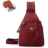 Waterproof 2-Way Commuter Bag, Convertible Tote Backpack, Anti-Theft Work Bag for Women, 30x21x14cm (Red)