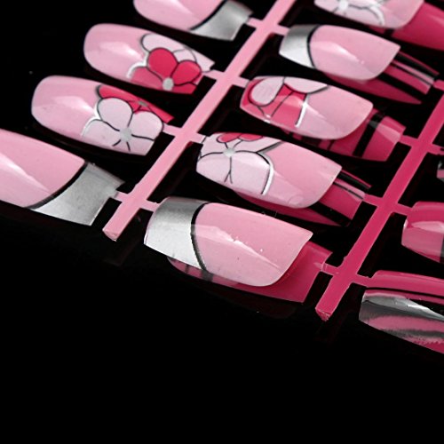 Nail Art,Putars Fashion 144Pcs Mixed Set False Nail Tips Artificial Fake Nails Art Acrylic Manicure Gel