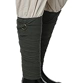 Medieval Viking Mens Leg Wraps With Brooch Pins Pirate Belt Vintage Cosplay Costumes(Length 149.6 inch)
