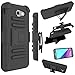 Zoeirc for Samsung Galaxy J3 Emerge/J3 Prime/J3 Eclipse/J3 2017/J3 Luna Pro/Sol 2/Amp Prime 2/Express Prime 2 Cover, Case for Shock Proof Dual Layer with Kickstand & Belt Clip Holster (Black)
