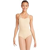 Capezio Women's Camisole Leotard With Adjustable Straps,Nude,Small