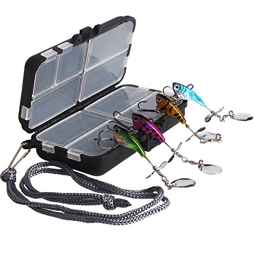 Sougayilang Fishing Lure Bait Set Kit with Fishing Tackle Box for Freshwater Saltwater Trout Bass Salmon Fish (Style A)
