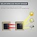 1/4 Mile Long Range Rechargable Solar Driveway Alarm Wireless Sensor System Driveway Sensor Alert System Weatherproof Security Outdoor Motion Sensor & Detector No Need Replace Batteries