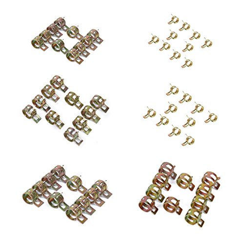 Blesiya 60 Pieces New Metal Rubber Hose Clamp Fuel Pipe Oil Lines Clips 6-15mm - Thumbnail 6